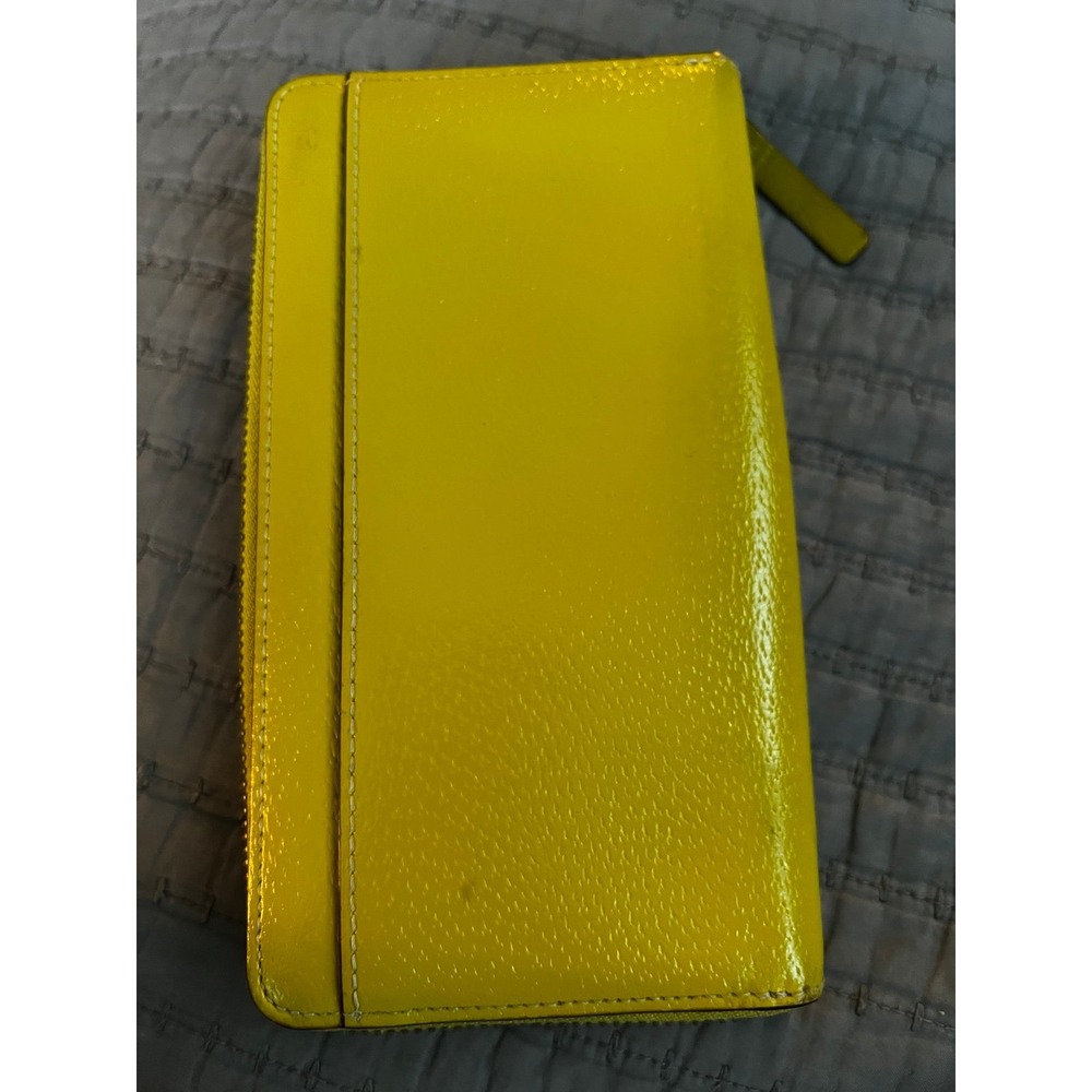 Kate Spade New York Women's Wallet Full Zip Around Greenish Yellow - Picture 2 of 6